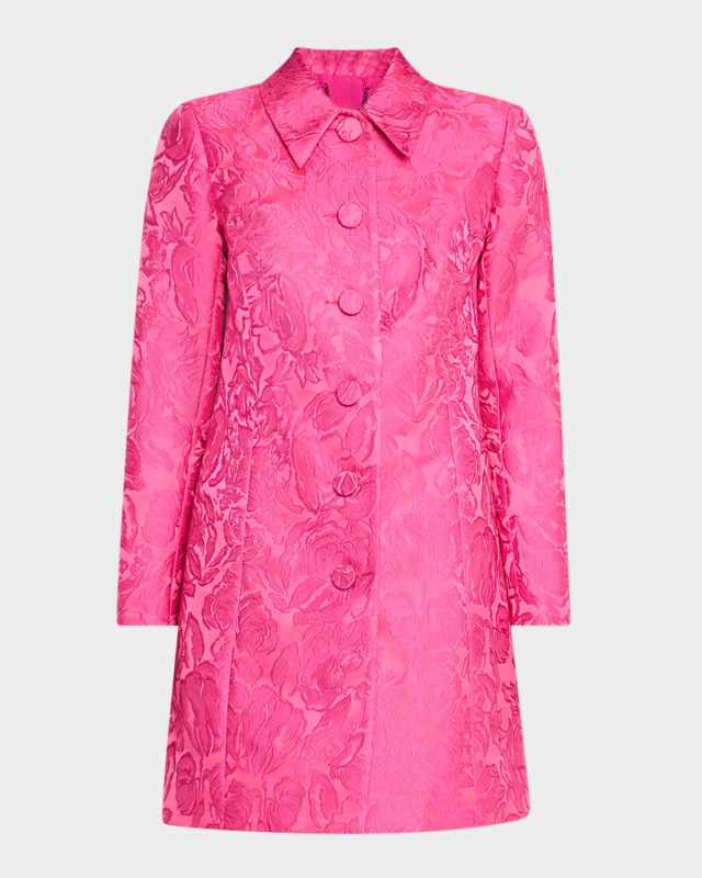 Asher Floral Jacquard Coat